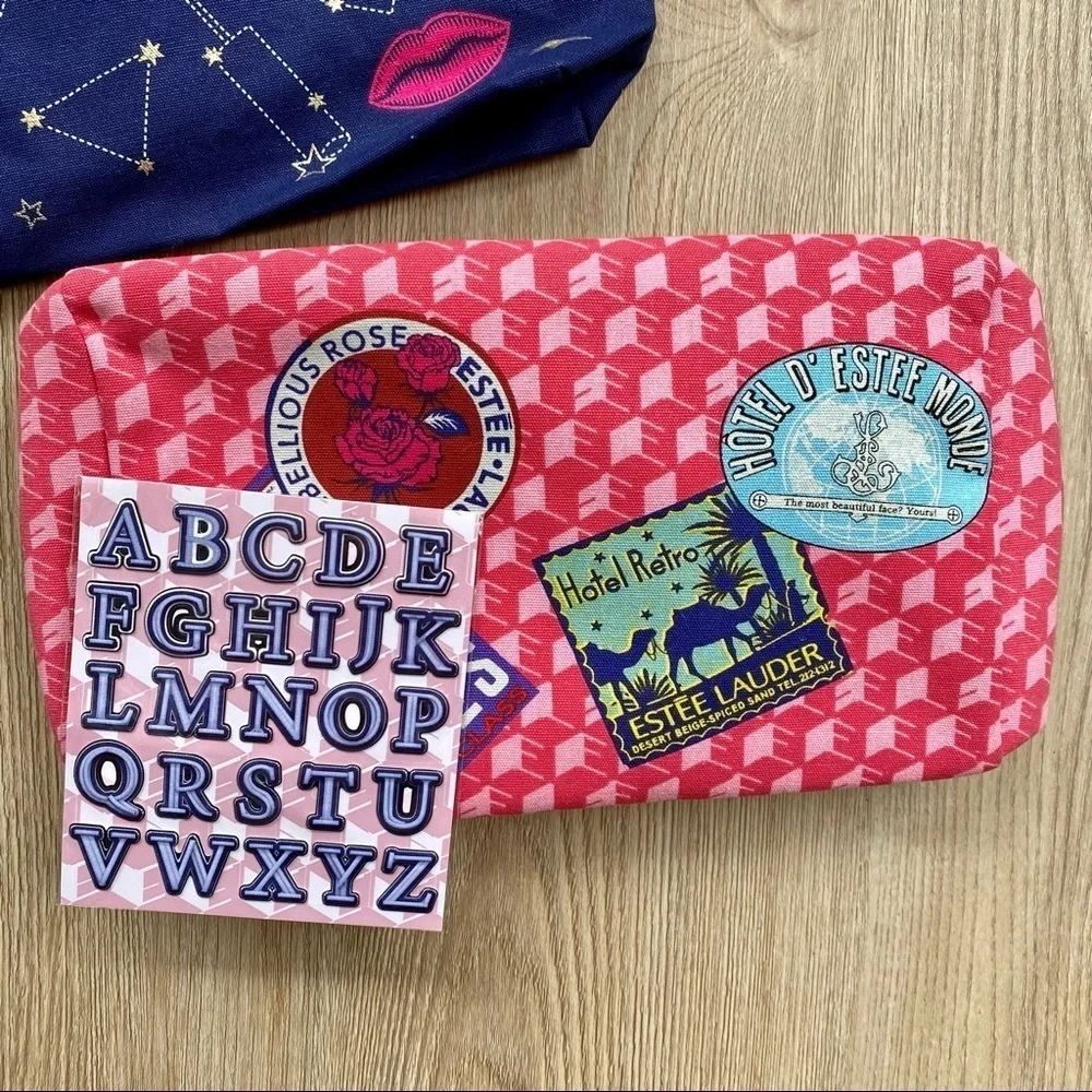 Estée Lauder Makeup Cosmetic Bag Set - 3pc Lot, Travel & Zipper Pouches